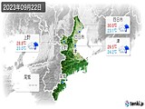 2023年09月22日の三重県の実況天気