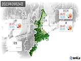 2023年09月24日の三重県の実況天気