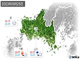 2023年09月25日の山口県の実況天気