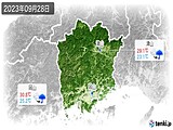 2023年09月28日の岡山県の実況天気