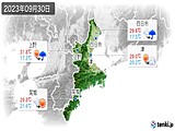 2023年09月30日の三重県の実況天気