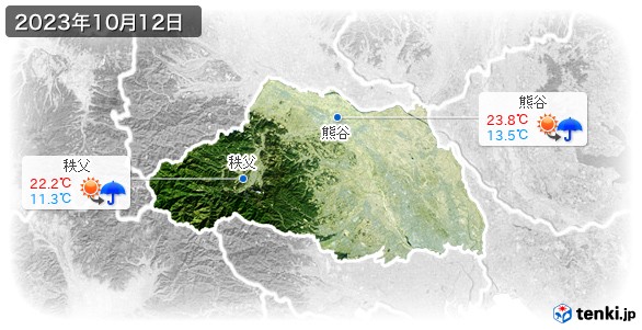 埼玉県(2023年10月12日の天気