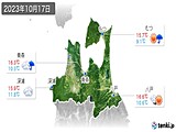 2023年10月17日の青森県の実況天気