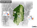 2023年10月29日の栃木県の実況天気