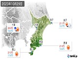 2023年10月29日の千葉県の実況天気