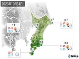 2023年10月31日の千葉県の実況天気