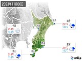 2023年11月06日の千葉県の実況天気
