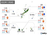 実況天気(2023年11月06日)