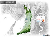 2023年11月13日の大阪府の実況天気
