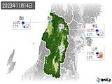 2023年11月14日の山形県の実況天気