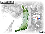 2023年11月16日の大阪府の実況天気