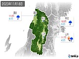 2023年11月18日の山形県の実況天気
