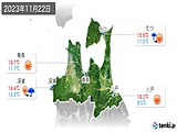 2023年11月22日の青森県の実況天気