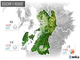 2023年11月26日の熊本県の実況天気