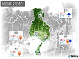 2023年12月03日の兵庫県の実況天気