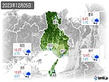 2023年12月05日の兵庫県の実況天気