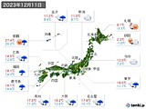 2023年12月11日の実況天気