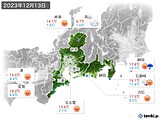 実況天気(2023年12月13日)