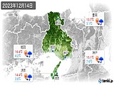 2023年12月14日の兵庫県の実況天気