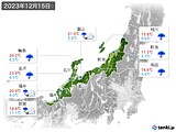 2023年12月15日の北陸地方の実況天気