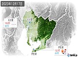 2023年12月17日の愛知県の実況天気