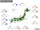 2023年12月20日の実況天気