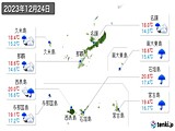 2023年12月24日の沖縄県の実況天気