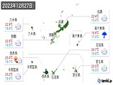 2023年12月27日の沖縄県の実況天気