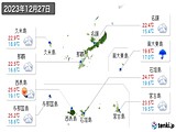 実況天気(2023年12月27日)