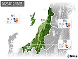2023年12月30日の新潟県の実況天気