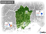2023年12月31日の岡山県の実況天気