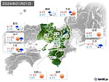 2024年01月01日の近畿地方の実況天気