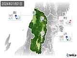 2024年01月01日の山形県の実況天気