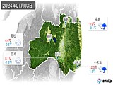 2024年01月03日の福島県の実況天気