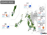 2024年01月05日の長崎県の実況天気