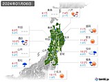 2024年01月06日の東北地方の実況天気