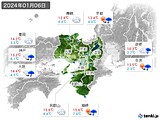 2024年01月06日の近畿地方の実況天気