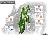 2024年01月06日の長野県の実況天気