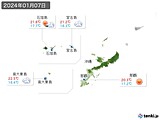 2024年01月07日の沖縄地方の実況天気