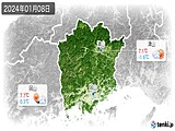 2024年01月08日の岡山県の実況天気