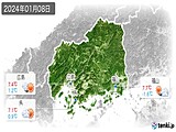 2024年01月08日の広島県の実況天気