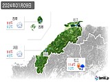 2024年01月09日の島根県の実況天気