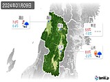 2024年01月09日の山形県の実況天気