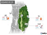 2024年01月12日の岩手県の実況天気