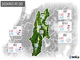 2024年01月13日の長野県の実況天気