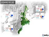 2024年01月13日の三重県の実況天気