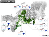2024年01月18日の東海地方の実況天気