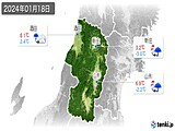 2024年01月18日の山形県の実況天気