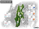 2024年01月19日の長野県の実況天気