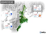 2024年01月19日の三重県の実況天気